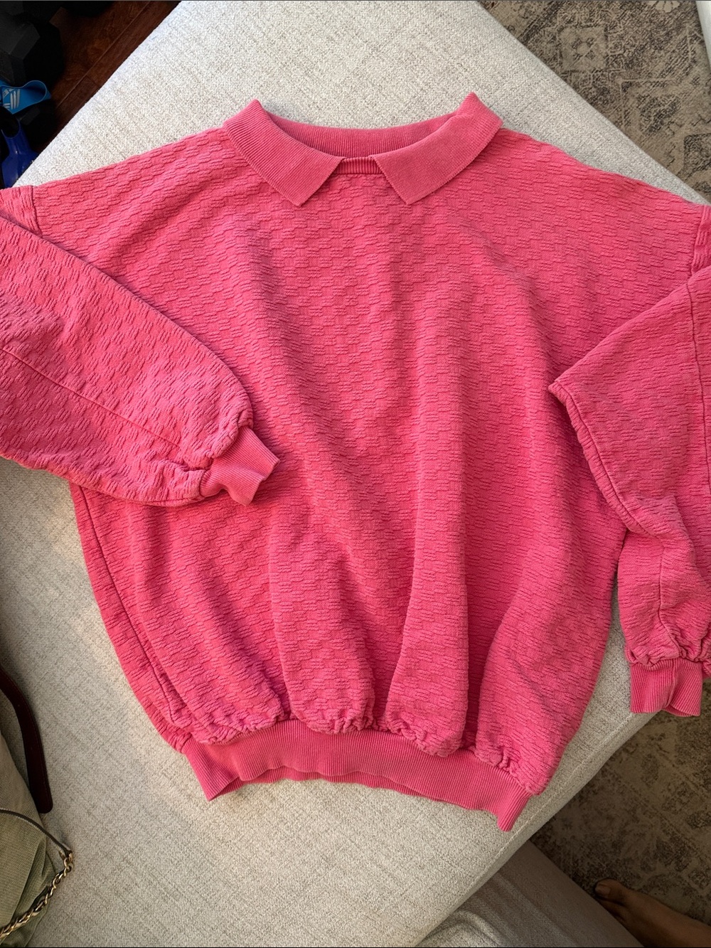 Vintage WEK Oversized Heavyweight Layered Long Sleeve Polo Crewneck Pullover